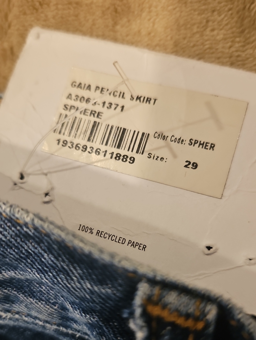 AGOLDE Gaia Denim Midi Skirt with Front Slit - Picture 7 of 12